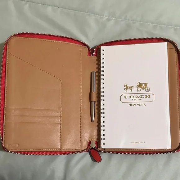 Coach Vibrant Red Zip Wallet - Picture 3 of 6